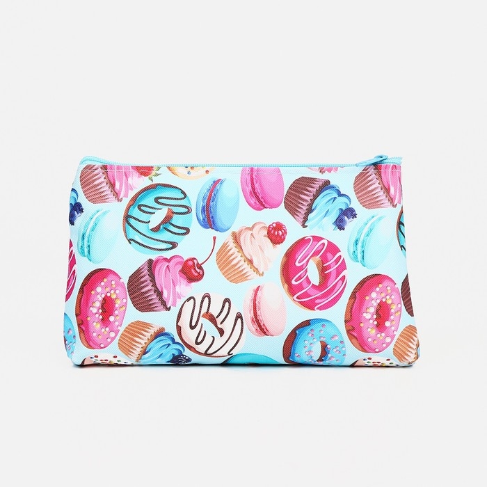 Косметичка на молнии, цвет голубой