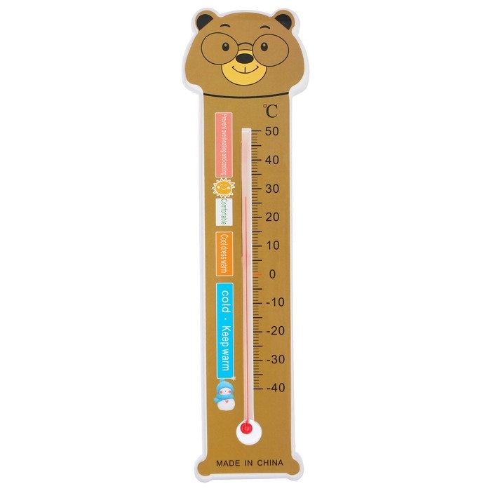 Термометр комнатный «Мишка в очках», цвет МИКС Термометр комнатный «Мишка в очках», цвет МИКС
