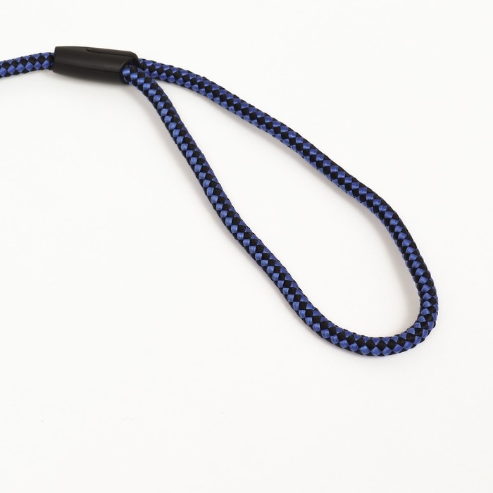 Ринговка с вертлюгом,150 х 0,6 см, сине-чёрная Ринговка с вертлюгом,150 х 0,6 см, сине-чёрная