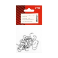 Крючок мебельный ТУНДРА TKD010, двухрожковый, хром, 10 шт