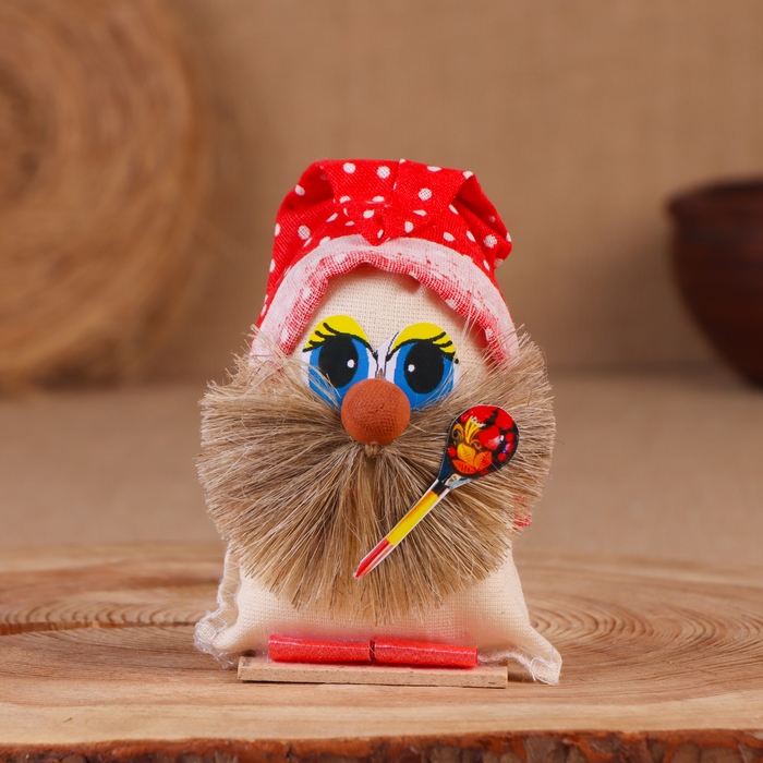 Оберег «Домовой», с ложкой, 10 см, микс Оберег «Домовой», с ложкой, 10 см, микс