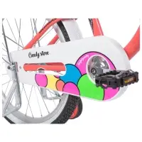 Велосипед детский Novatrack CANDY, диаметр колёс 20", со съёмными колёсами, с сумкой, коралловый