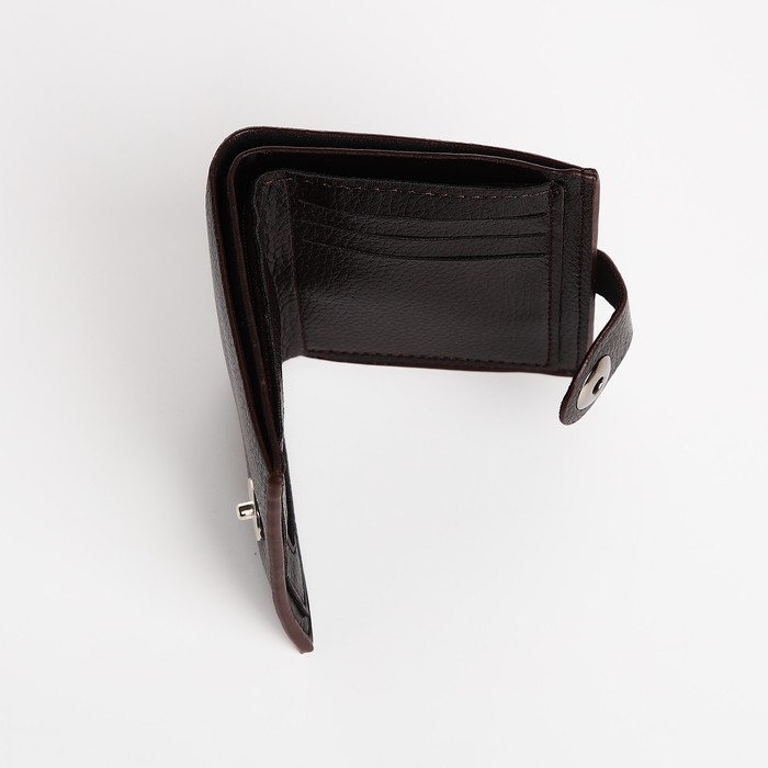 Портмоне мужское на магните, цвет коричневый Портмоне мужское на магните, цвет коричневый