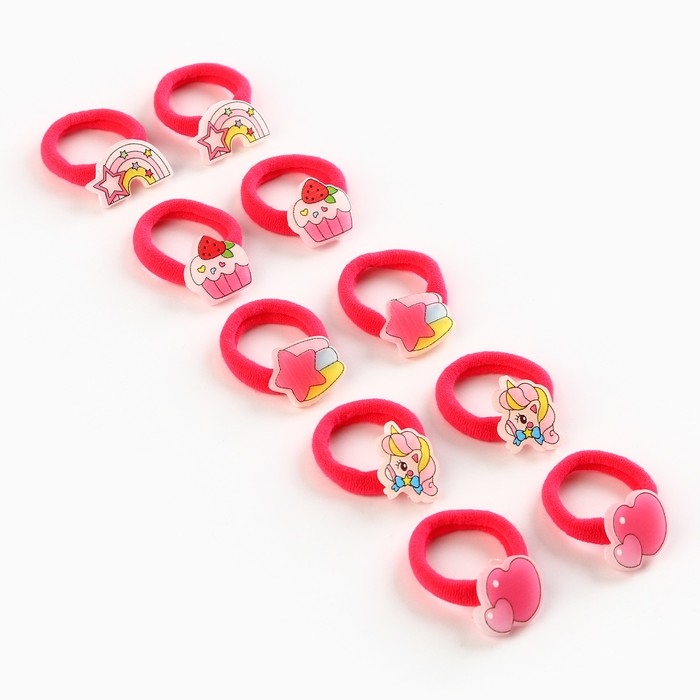 Резинки для волос детские «Котята», 10 шт, р-р резинки 1.5 х 1.5 х 1 см Резинки для волос детские «Котята», 10 шт, р-р резинки 1.5 х 1.5 х 1 см