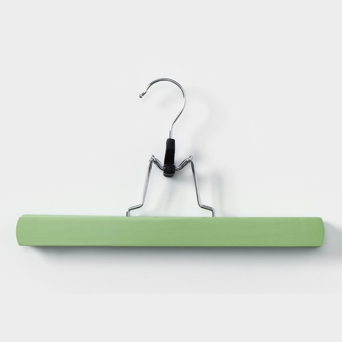 Вешалки для брюк и юбок LaDо́m Brillant, 30×17×2,4 см, 2 шт, деревянные, цвет фисташковый Вешалки для брюк и юбок LaDо́m Brillant, 30×17×2,4 см, 2 шт, деревянные, цвет фисташковый