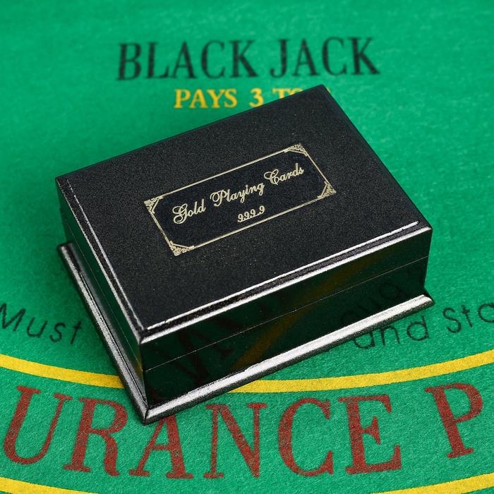 Карты игральные пластиковые  Карты игральные пластиковые "100 долларов", 54 шт, 30 мкм, 8.5 x 4,5 см, в шкатулке