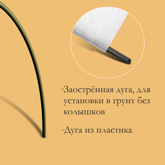 Парник прошитый, длина 8 м, 9 дуг из пластика, дуга L = 2.4 м, d = 16 мм, спанбонд 35 г/м², «уДачный» Парник прошитый, длина 8 м, 9 дуг из пластика, дуга L = 2.4 м, d = 16 мм, спанбонд 35 г/м², «уДачный»