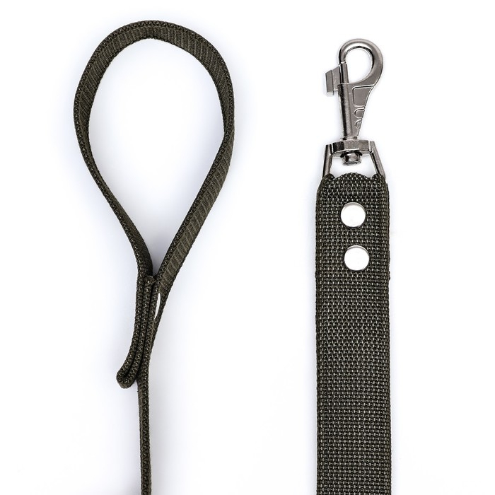 Поводок брезентовый 3 м х 3,5 см, тёмно-зелёный Поводок брезентовый 3 м х 3,5 см, тёмно-зелёный