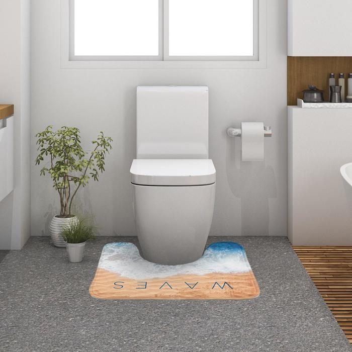 Коврик для ванной Этель Коврик для ванной Этель "Waves", 50х40 см, велюр