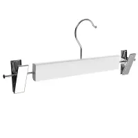 Вешалка для юбок и брюк тм VETTA, 28см, с зажимами, хром, цвет белый