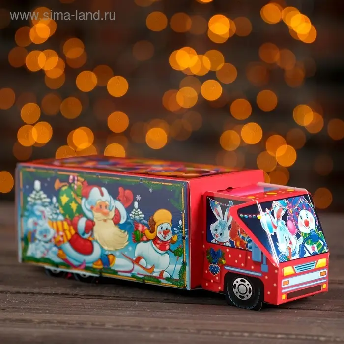 Подарочная новогодняя коробка «Сладкоежка», фура, 26×8.7×8.3 см Подарочная новогодняя коробка «Сладкоежка», фура, 26×8.7×8.3 см