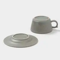 Чайная пара Ancient Greece, чашка 280 мл, блюдце d=15.5 см, керамика, зелёная