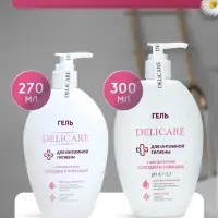 Гель для интимной гигиены Delicare, с экстрактами корня солодки и ромашки, 300 мл