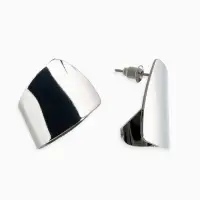 Серьги металл &laquo;Геометрия&raquo; заворот, цвет серебро