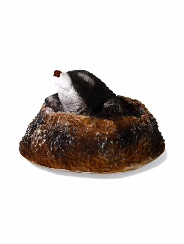 Садовая фигура из полистоуна &laquo;Крот из норки&raquo;, 18&times;18&times;12 см