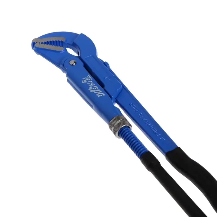 Ключ трубный рычажный ТУНДРА, полукруглый зажим 45&deg;, раскрытие до 35 мм, №1, 1"