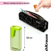 Точилка ErichKrause. City Neon, с контейнером, МИКС