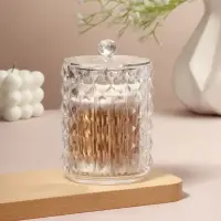 Органайзер для ватных палочек, с крышкой, d=6.5&times;11 см, прозрачный