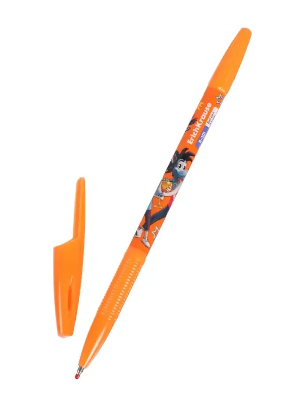 Ручка шариковая ErichKrause R=301 Classic Stick &laquo;Ну, Погоди!&raquo;, узел 0.7 мм, синяя, МИКС