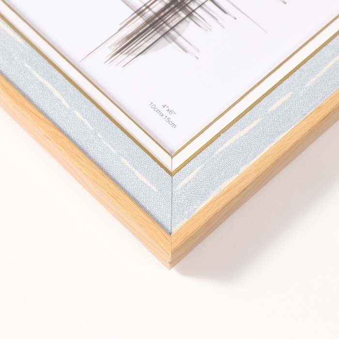 Фоторамка пластик 10х15 см Фоторамка пластик 10х15 см "Антик" голубая с белой полосой 1,5х14х19 см