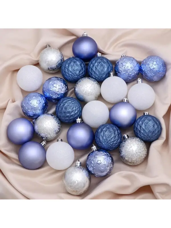 Ёлочные игрушки &laquo;Метелица&raquo; звёздочки, d=6 см, 25 шт., МИКС