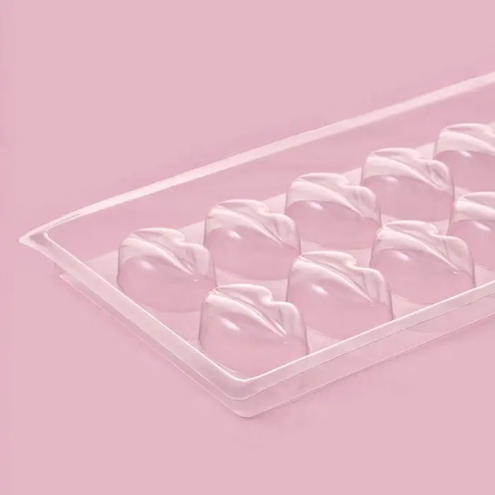 Форма для шоколада и конфет «Поцелуй», 12 ячеек, 22×11 см, прозрачная