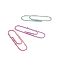 Скрепки 28 мм пастель в пластиковой тубе 100 штук