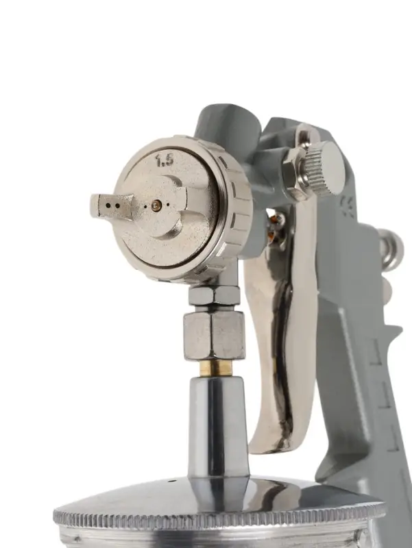 Краскораспылитель пневматический ТУНДРА, до 4 бар, сопло 1.5 мм, нижний бачок 1 л