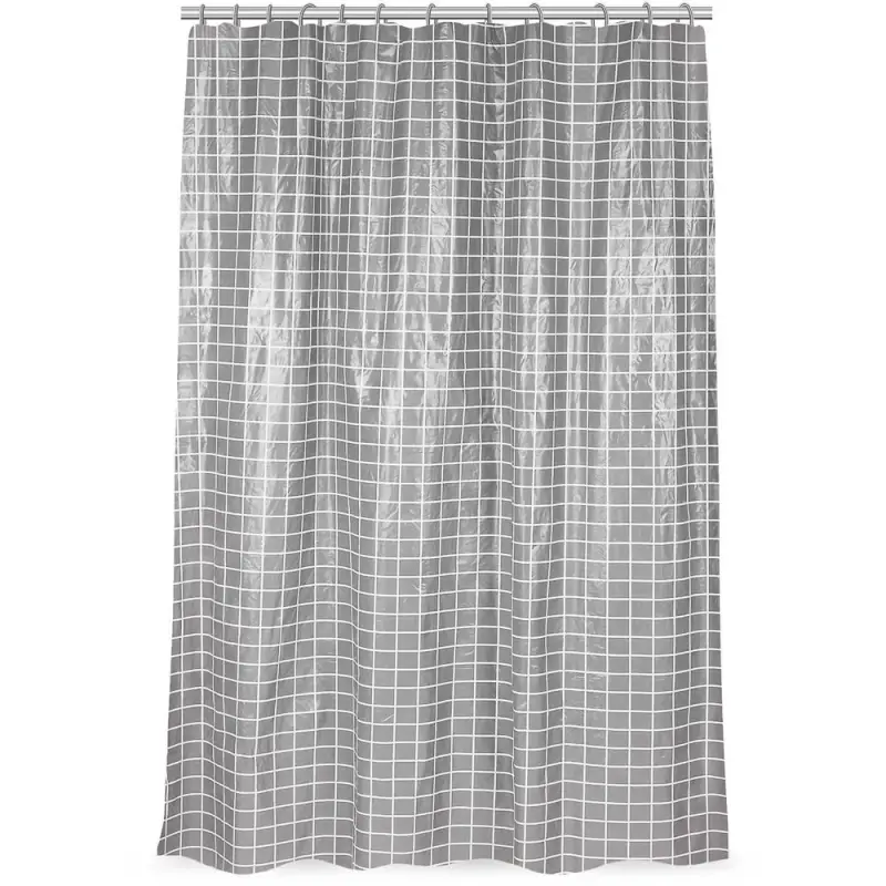 Шторка для ванной тм VETTA Квадро, ПЕВА 60г/м2, 180x200см, серый цвет