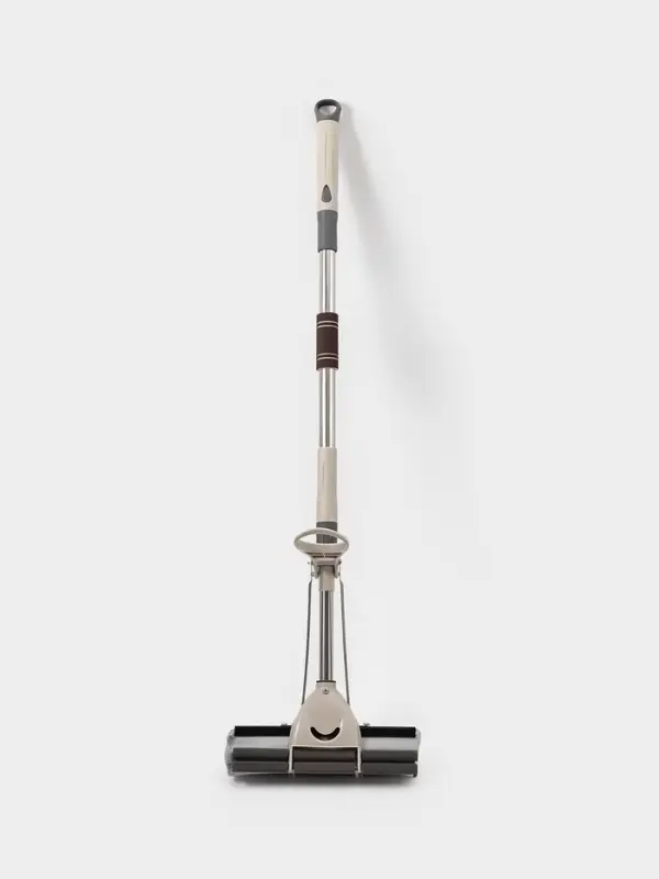 Швабра для мытья пола PVA с двойным роликовым отжимом Доляна, стальной телескоп черенок 28&times;6&times;106(130) см