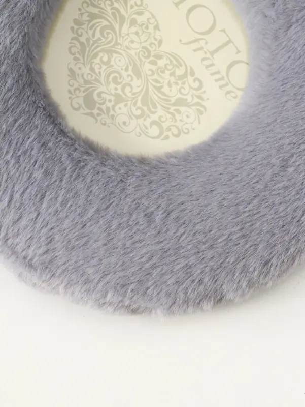 Фоторамка МДФ, иск. мех 11х11 см "Серый мишка" 20х2х20 см