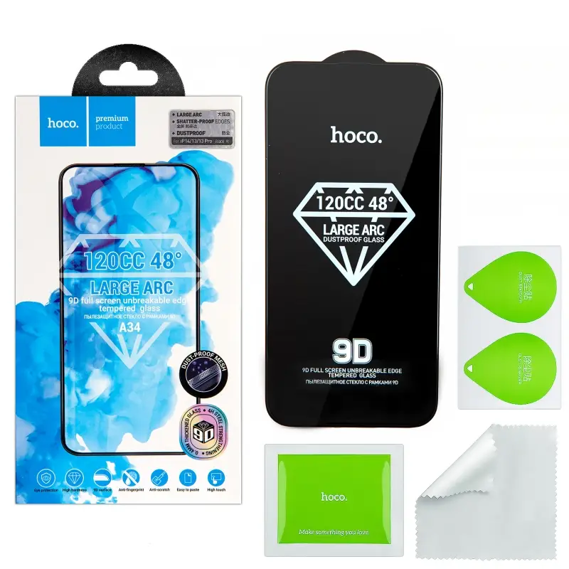 Защитное стекло iPh 13/13 Pro/14 Dustproof A34 HOCO Защитное стекло iPh 13/13 Pro/14 Dustproof A34 HOCO