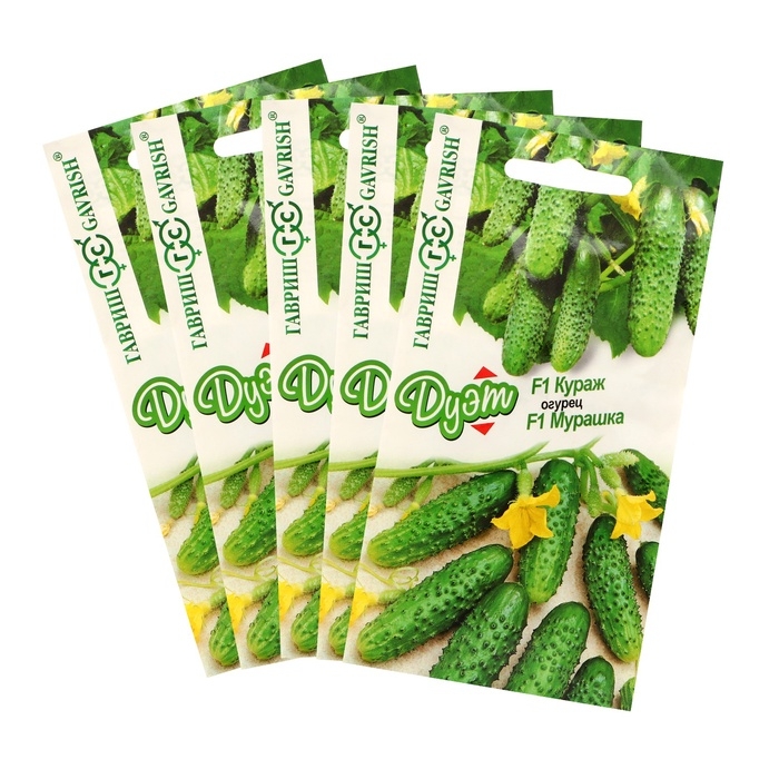Семена Огурец Семена Огурец "Кураж", F1,набор 5 шт