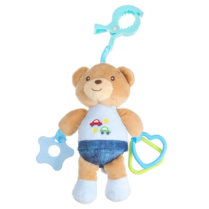 Подвеска мягкая «Мишка», погремушка, прорезыватель, на кроватку, коляску, Mum&Baby Подвеска мягкая «Мишка», погремушка, прорезыватель, на кроватку, коляску, Mum&Baby