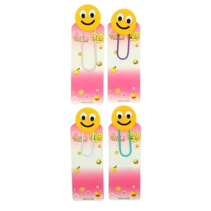 Закладка-скрепка большая «Смайл», 11 см