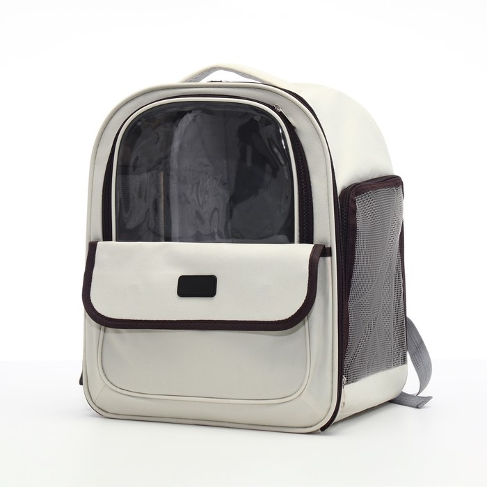 Рюкзак-переноска для кошек и собак, 30 х 40 х 25 см, белый/чёрный Рюкзак-переноска для кошек и собак, 30 х 40 х 25 см, белый/чёрный