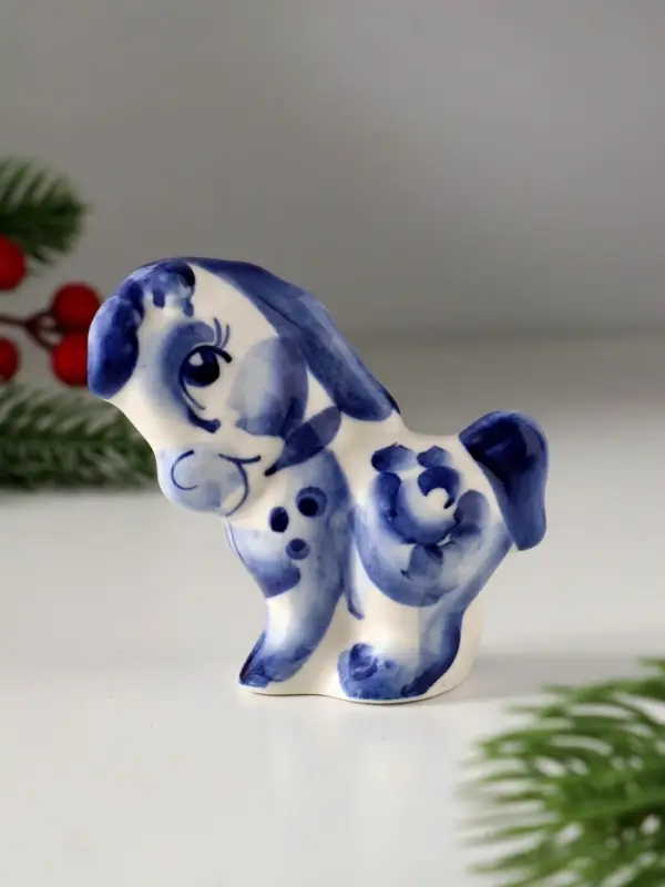 Сувенир Пони, 8х8 см, гжель Сувенир Пони, 8х8 см, гжель