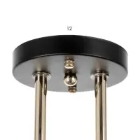 Светильник потолочный BayerLux &laquo;Эстэт&raquo;, люстра 6хЕ27, 40 Вт, чёрный, 58&times;36&times;23.5 см