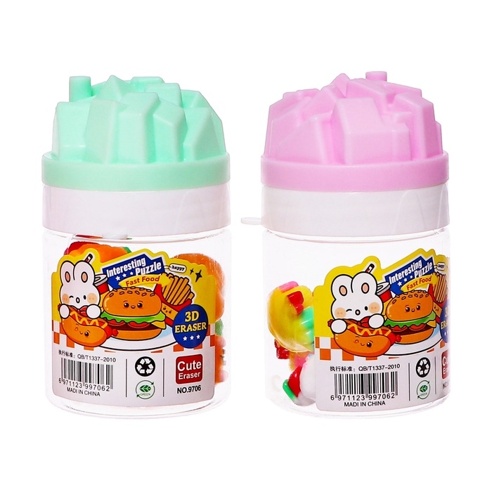 Набор ластиков фигурных 8 штук в пластиковой коробке МИКС Фастфуд Набор ластиков фигурных 8 штук в пластиковой коробке МИКС Фастфуд