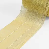 Набор парчовых лент, 5 шт., размер лент: 6/10/20/40/50 мм, 23&plusmn;1 м, цвет золотой