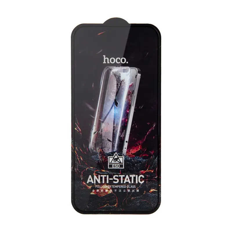 Защитное стекло iPh 15 Pro Max Full Screen HD Anti-Static G10 Hoco Black без упаковки (25 шт./уп) Защитное стекло iPh 15 Pro Max Full Screen HD Anti-Static G10 Hoco Black без упаковки (25 шт./уп)
