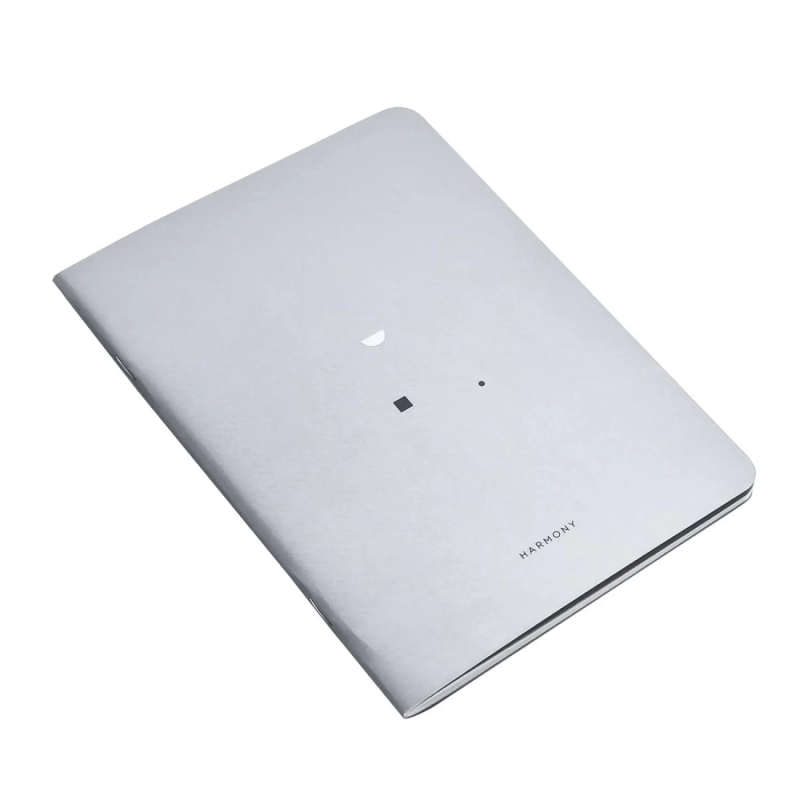 Бизнес-тетрадь А5, 40л. клетка, скрепка, 150х210мм Minimalism серый N2506