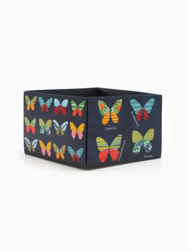 Коробка самосборная &laquo;Бабочки&raquo;, размер 11&times;11&times;7 см, плотность 270 г/м&sup2;