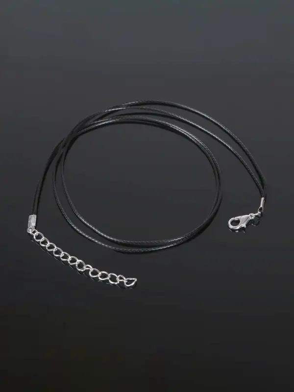 Шнурок из полиэстера, 43 см с удлинителем, чёрный Шнурок из полиэстера, 43 см с удлинителем, чёрный