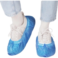 Бахилы н/с, п/э с 2й рез. 5,1г ПНД2-8/15/2р-С-С, голубые, 450пар/уп