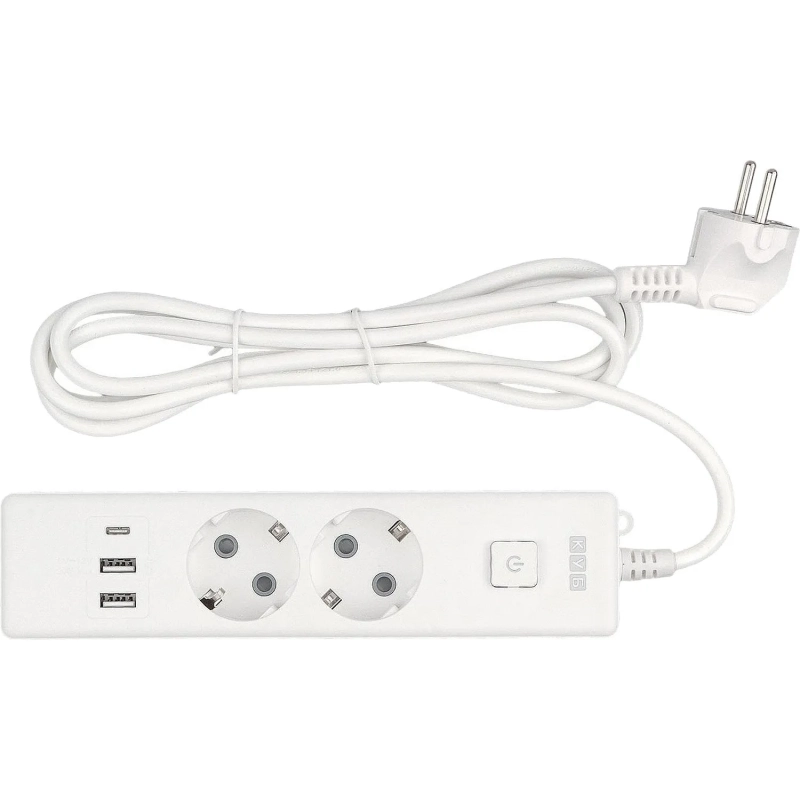 Удлинитель Power Cube, 2р/1.9м выкл.,3USB, 3.5кВт,16А,3x1,0 белый(PC-4-2M)