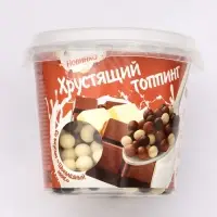 Кондитерская посыпка с мягким центром &laquo;Хрустящий топпинг&raquo;, шоколадный, микс, 80 г