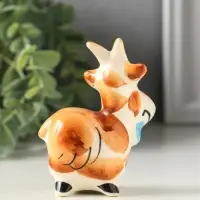 Фигурка фарфор &laquo;Козлик Паша&raquo;, 8.5 см, гжель, цветная, МИКС