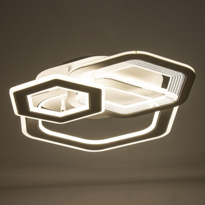 Люстра с ПДУ Люстра с ПДУ "Дариана" LED 160Вт 3000-6000Вт белый 60х42х9,5см BayerLux