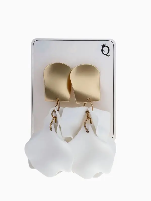 Серьги ассорти &laquo;Ветер&raquo;, неровность, цвет бело-золотой